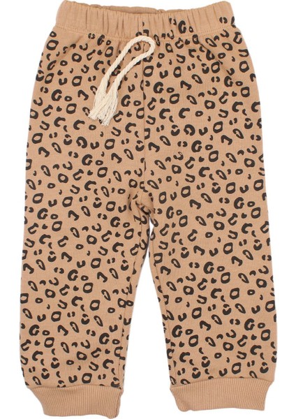 Kız Bebek Beyaz Kahve Kedi Nakışlı Leopar Desenli 3 Ip 2'li Takım modelleri