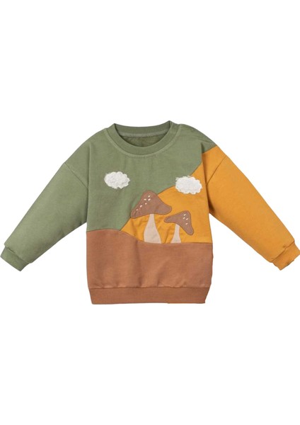 Erkek Çocuk Sarı Kahve Mantar Desenli 2'li Takım fırsatları