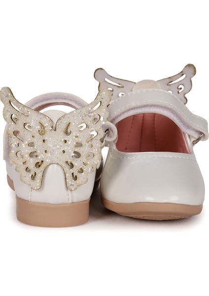 Friga Kelebek Cırtlı Kız Bebek Babet Ayakkabı Beyaz fırsatları