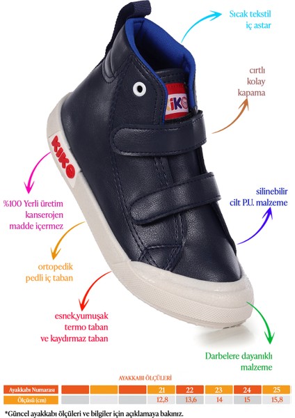 Garf Günlük Cırtlı Erkek Bebek Bot Ayakkabı Lacivert fiyatları