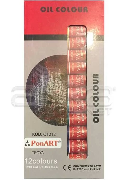 Yağlı Boya Seti 12X12ML O1212