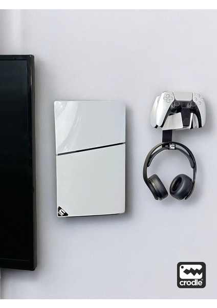 Playstation 5 Slim Duvar Standı ve Şarj Istasyonu Standı Ps5 Duvar Standı Gaming Aksesuar