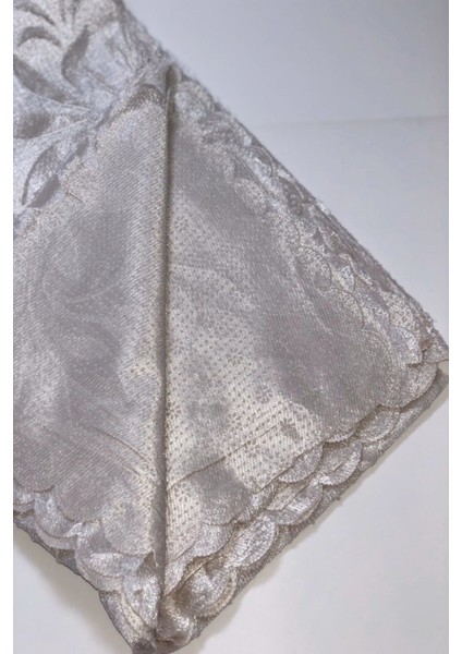 Kaymaz Tabanlı Tay Tüyü Koltuk Örtüsü, Altı Kaymaz Koltuk Şalı, Krem Kanepe Örtüsü (175 x 210 cm)