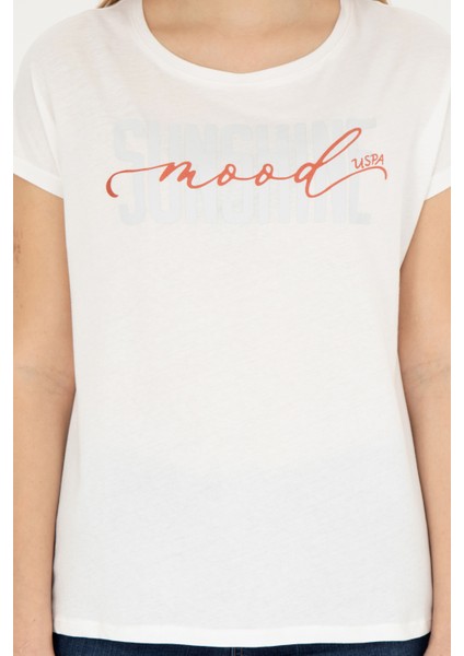 Kadın Ekru Tişört 50282894-VR019