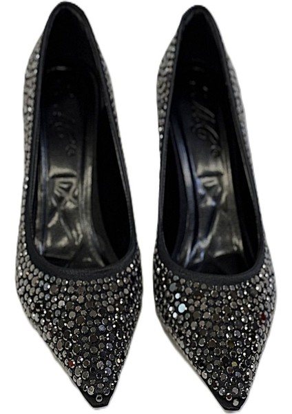 Kadeh Topuklu Taş Işlemeli Bayan Stiletto Ayakkabı fiyatları