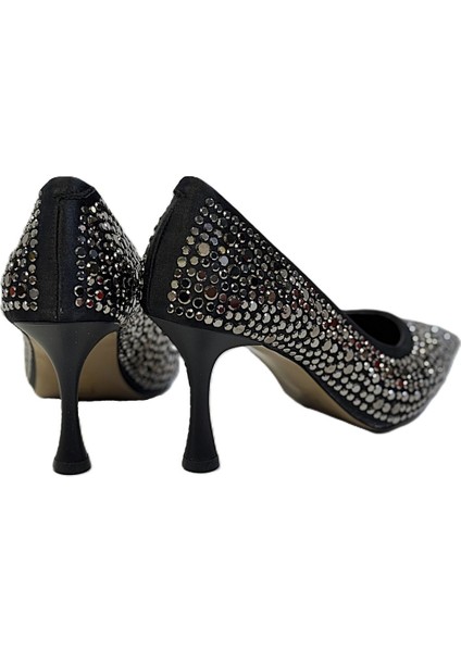 Kadeh Topuklu Taş Işlemeli Bayan Stiletto Ayakkabı indirimleri