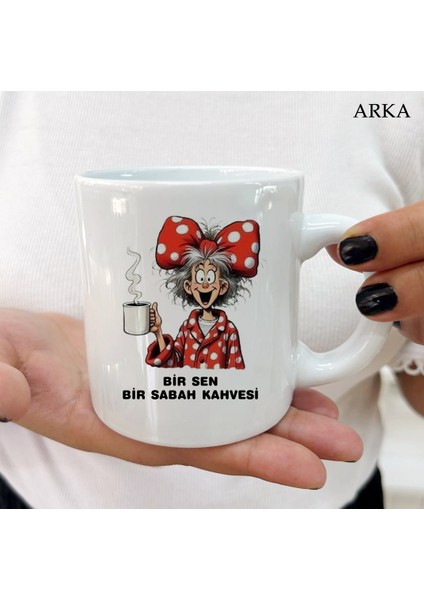 Bir Sen Bir Sabah Kahvesi Dayanıklı ve Şık Kişiye Özel Kupa Bardaklar fiyatları