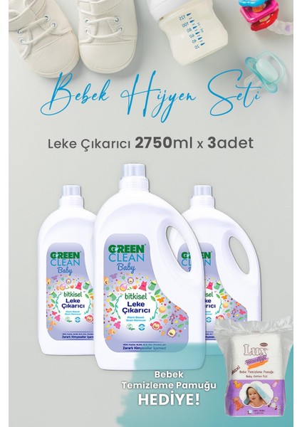 Green Clean Baby Leke Çıkarıcı 2.75 L x 3 Adet ve Hediyeli