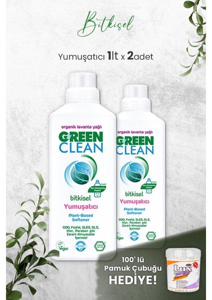 Bitkisel Çamaşır Yumuşatıcısı 1 lt (Lavanta Kokulu) x 2 Adet