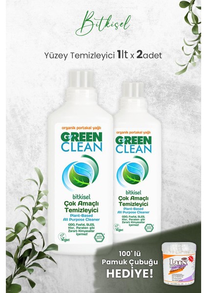 Çok Amaçlı Yüzey Temizleyici Portakallı 1 Litre x 2 Adet