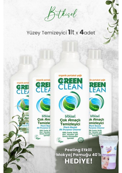 Çok Amaçlı Yüzey Temizleyici Portakallı 1 Litre x 4 Adet
