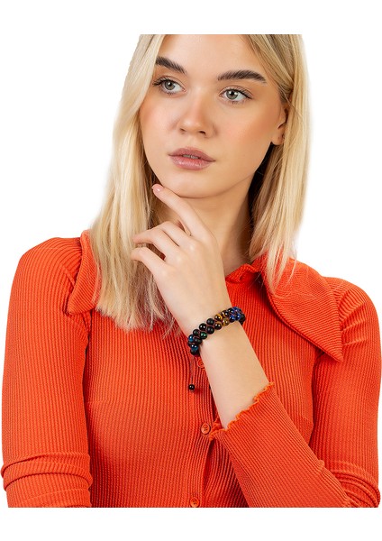 Çift Sıra Makrome Örgülü Küre Kesim Çoklu Kaplangözü Doğaltaş Kombinli Kadın Enerji Bilekliği indirimleri