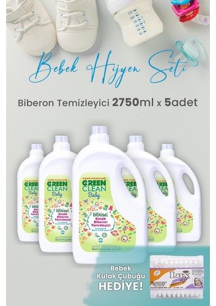 Green Clean Baby Likit Biberon Temizleyici 2750 ml x 5 Adet ve Hediyeli