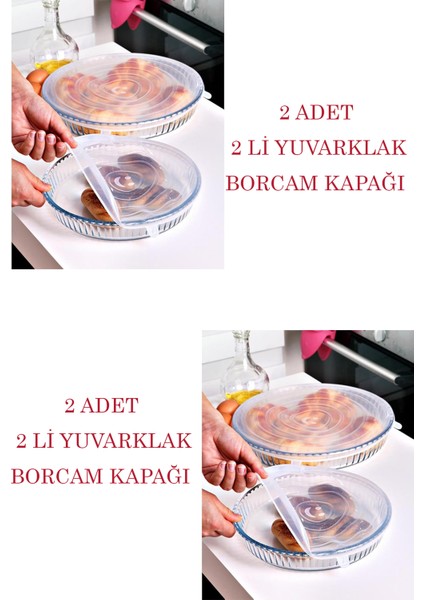 Silikon 2 Adet Yuvarlak Borcam Kapağı 4'lü