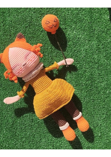 Tilkı Kız Roxy Organik Örgü Bebek 27cm