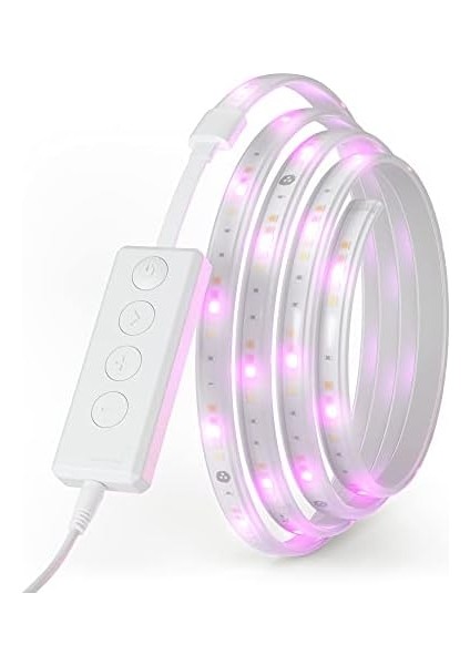 Essentials Lightstrip Starter Kit, 2 M Smart Rgbw LED Şerit - Thread & Bluetooth 16 Milyon Renkli LED Şerit, Müzik ve Ekran Senkronizasyonu, Google Home Apple ile Çalışır, Dekorasyon ve Oyun