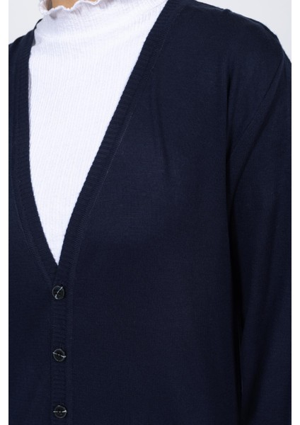 Vs Bayan V Yaka Dügmeli Düz U.kol Hırka Trk Lacivert fırsatları