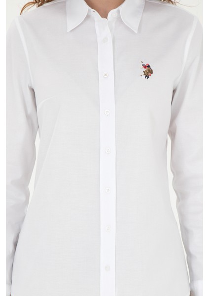 Kadın Beyaz Gömlek Basic 50283987-VR013