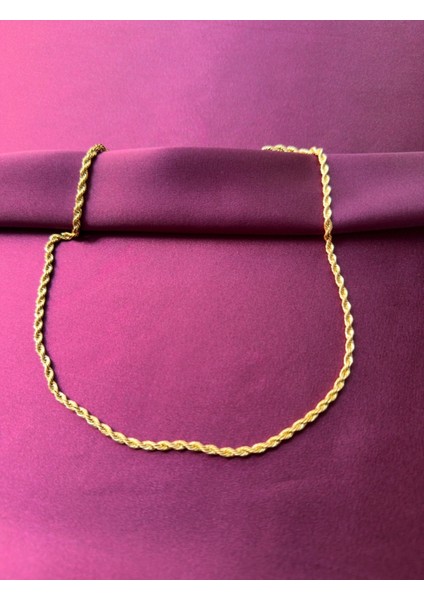 Gold Burgu Model Çelik Kolye