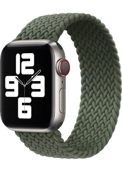 Örgü Solo Loop Kordon, Seri 10 46mm, Seri 9/8/7/6/SE/5/4/3 Apple Watch ile Uyumlu 45mm 44mm 42mm Uyumlu Medium Mint
