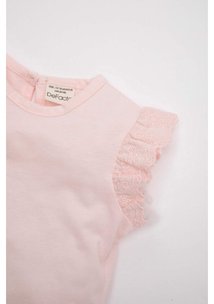 Kız Bebek Pijama Takımı Penye Basic Düz Bisiklet Yaka Kısa Kollu Üst Şort C5067A524HS fiyatları