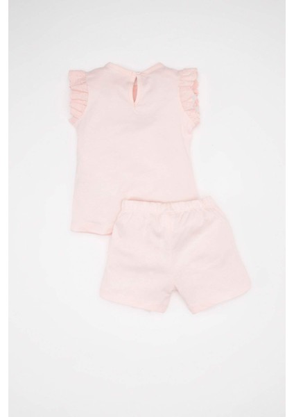 Kız Bebek Pijama Takımı Penye Basic Düz Bisiklet Yaka Kısa Kollu Üst Şort C5067A524HS fırsatları