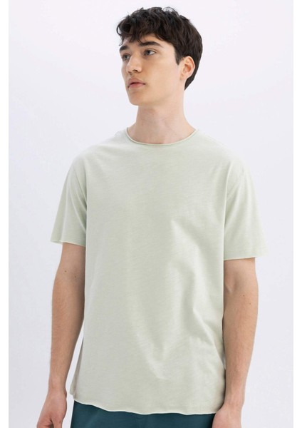 Regular Fit Bisiklet Yaka Kısa Kollu Basic Düz Tişört B7755AX24SM