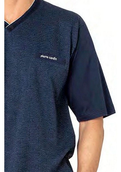 6089 Erkek Kısa Kollu 3'lü Jakarlı Pijama Takımı-Saks fiyatları