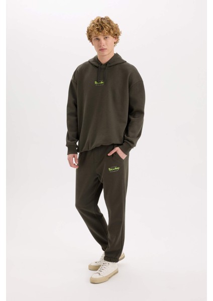 Rick and Morty Jogger Eşofman Altı Regular Fit Beli Paçası Lastikli Bağcıklı Cepli C6509AX24AU