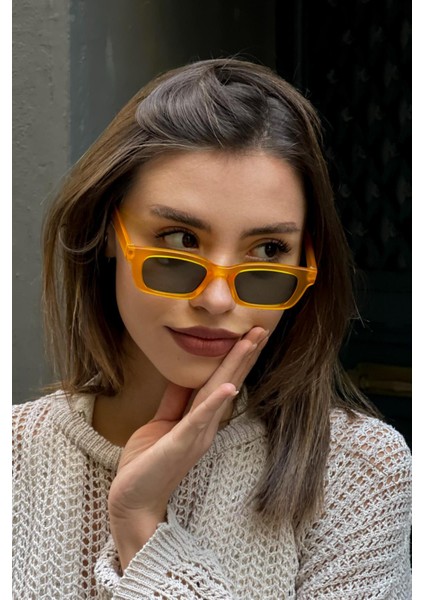 Gurlz Kadın Cat-Eye Güneş Gözlüğü Mat Turuncu-Yeşil fırsatları