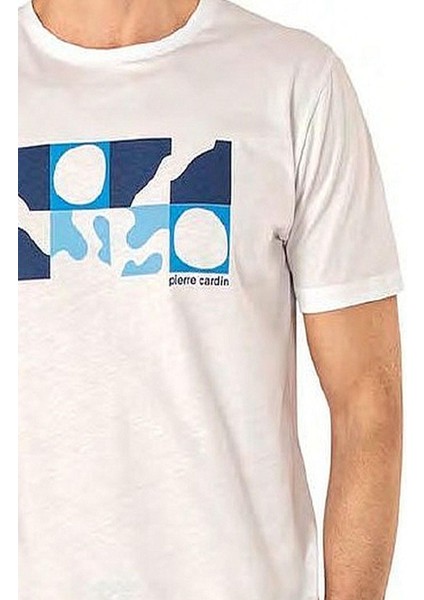 6076 Erkek Kısa Kollu Bisiklet Yaka Pijama Takım-Beyaz fiyatları