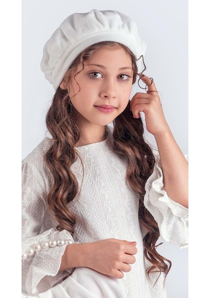 Miss Chloé Kız Çocuk Fransız Bere, Çanta, Çorap ve Elbise Takım M00704 modelleri