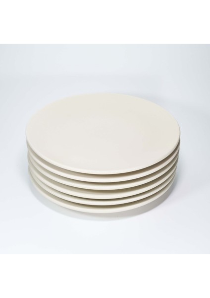 ( Ham Ürün ) 6’Lı 11.5 Cm Mertaban Tabak Çini Bisküvi ( Ham Ürün )