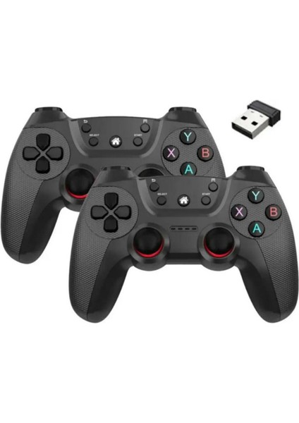 Joystick Gamepad Çiftli Tv Pc Uyumlu Oyun Konsolu 2.4g Gamepad Double Joystick Doungle