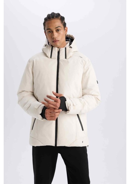 Defactofit Usb Isıtıcılı Kayak Montu Su İtici Rüzgar Geçirmez Kapüşonlu Fermuarlı Cepli C7710Ax24Wn fırsatları