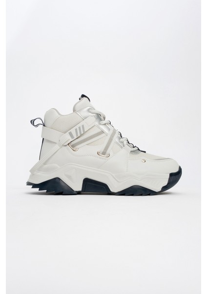 Clara Beyaz Laci Fermuarlı ve Bağcıklı Kadın Spor Bot fırsatları