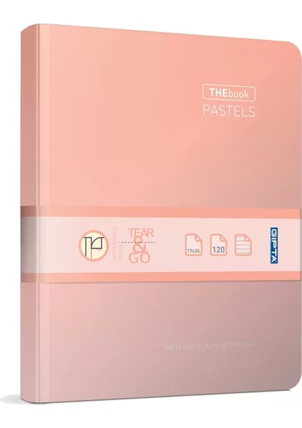 The Book Pastels Sert Kapak Defter 20X28 Çizgili 120 Yaprak (3302)