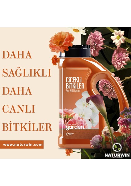 Garden Çiçekli Bitkiler Sıvı Bitki Besini Gübre 600 ml