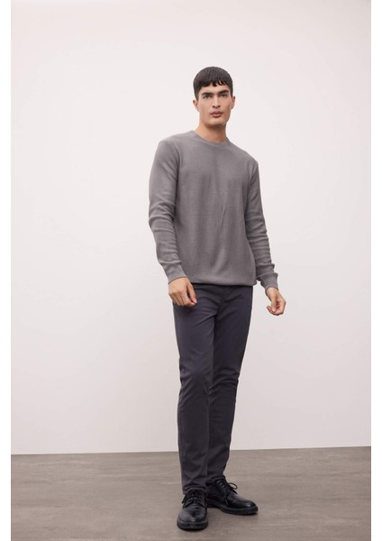 Standart Fit Normal Kesim Pamuklu Bisiklet Yaka Triko Kazak A5181AX24AU modelleri