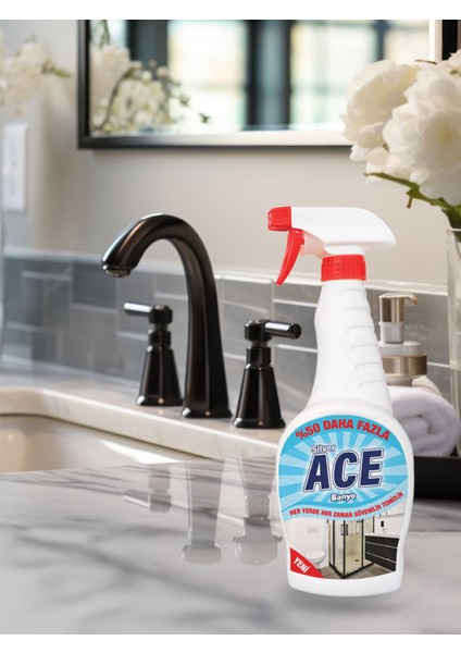 Silver Ace Ultra Güçlü Banyo Temizleyici ve Kireç Çözücü Sprey 750 ml