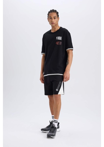 Fit NBA Brooklyn Nets Beli Bağcıklı Cepli Kısa Paça Şort C9253AX24AU