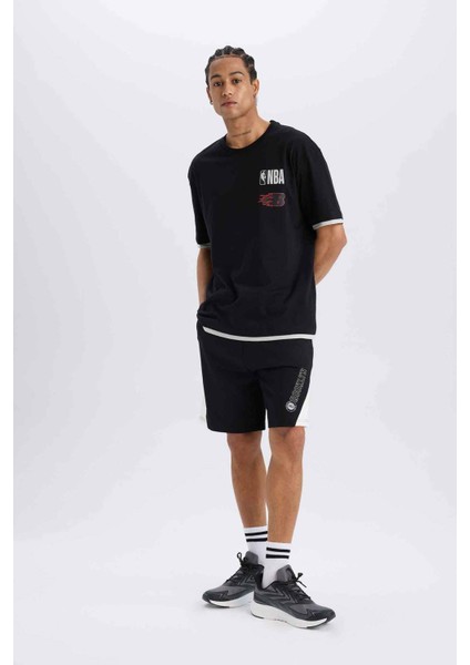 Fit NBA Brooklyn Nets Beli Bağcıklı Cepli Kısa Paça Şort C9253AX24AU