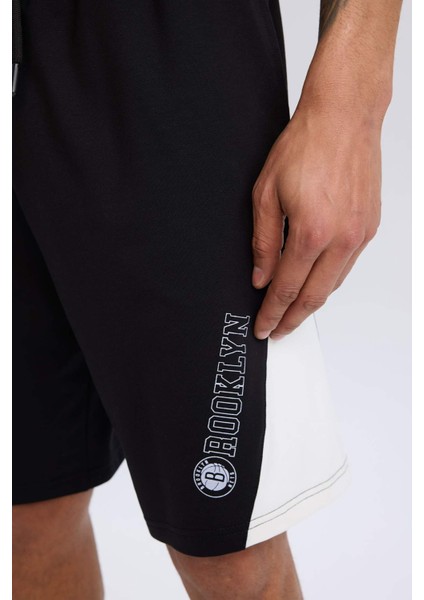 Fit NBA Brooklyn Nets Beli Bağcıklı Cepli Kısa Paça Şort C9253AX24AU