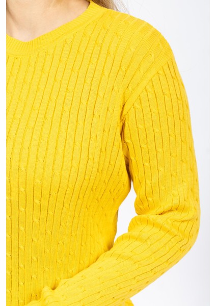 Vs Bayan 0 Yaka Saç Örgü U.kol Kazak Trk Sarı fiyatları