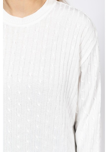 Vs Bayan 0 Yaka Saç Örgü U.kol Kazak Trk Beyaz fiyatları