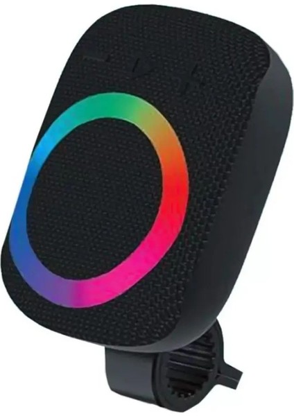 Bisiklet Motosiklet E-Scooter Uyumlu Gidona Bağlantılı Bluetooth Hoparlör 5W Rgb Işıklı Ses Bombası
