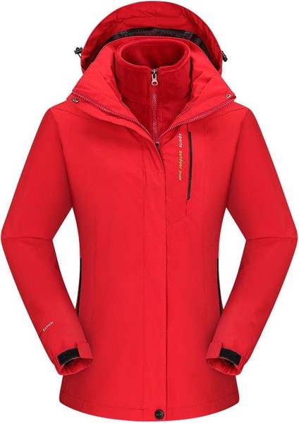 3 In 1 Outdoor Içi Çıkarılabilir Polarlı Kadın Kışlık Mont Windproof 001 modelleri
