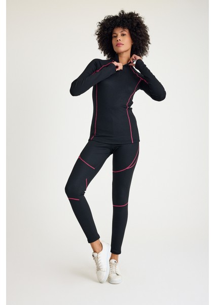 Thermo-Fit Extreme Kadın Termal Takım İçlik Alt Üst Kayak İçlik Siyah