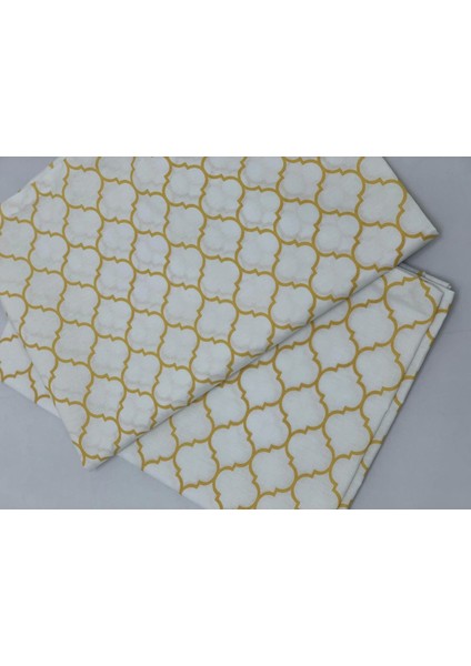Nivemeshome Sarı Geometrik Desen 2 Li Yastık Kılıfı Kapaklı 50X70