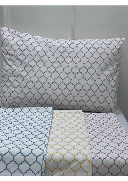 Nivemeshome Sarı Geometrik Desen 2 Li Yastık Kılıfı Kapaklı 50X70